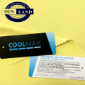 Malla de punto seco de poliéster coolmax de poliéster coolmax de fábrica china para camiseta